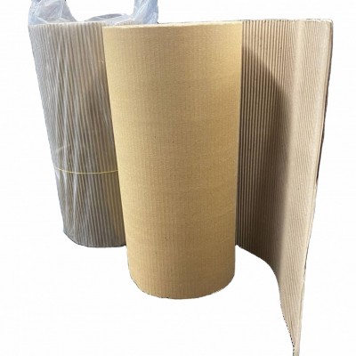 Singleface Corrugated Roll 400mm*10m Kraft 1200mm*10m Corrugated Paper Roll Wrapping Moving Goods